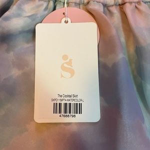 Selkie the Cocktail Skirt in Watercolor NWT